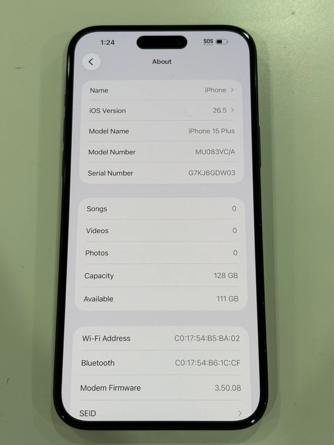 iPhone 15 Plus 128GB Black 88% Battery Unlocked Mint Condition - photo 5