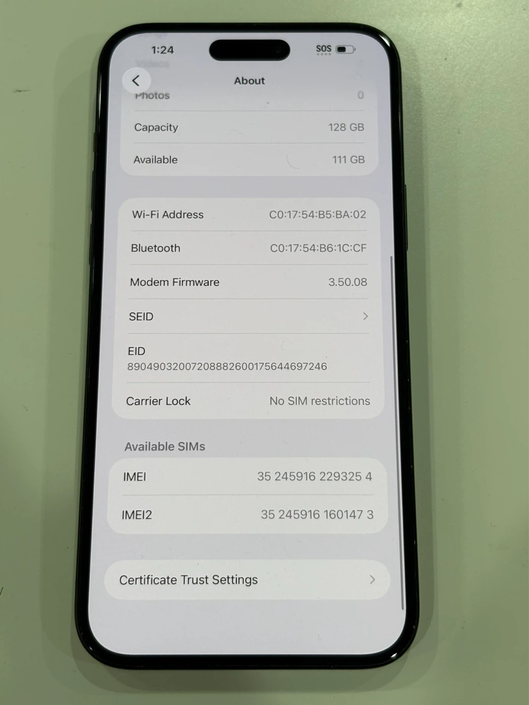 iPhone 15 Plus 128GB Black 88% Battery Unlocked Mint Condition - photo 4