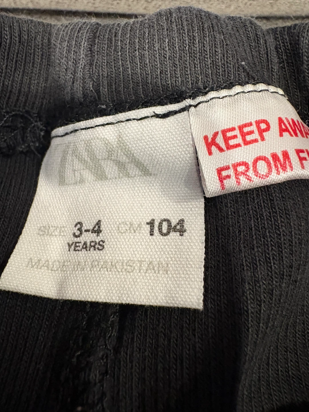 Zara Black Ribbed Leggings 3-4 Years - photo 2