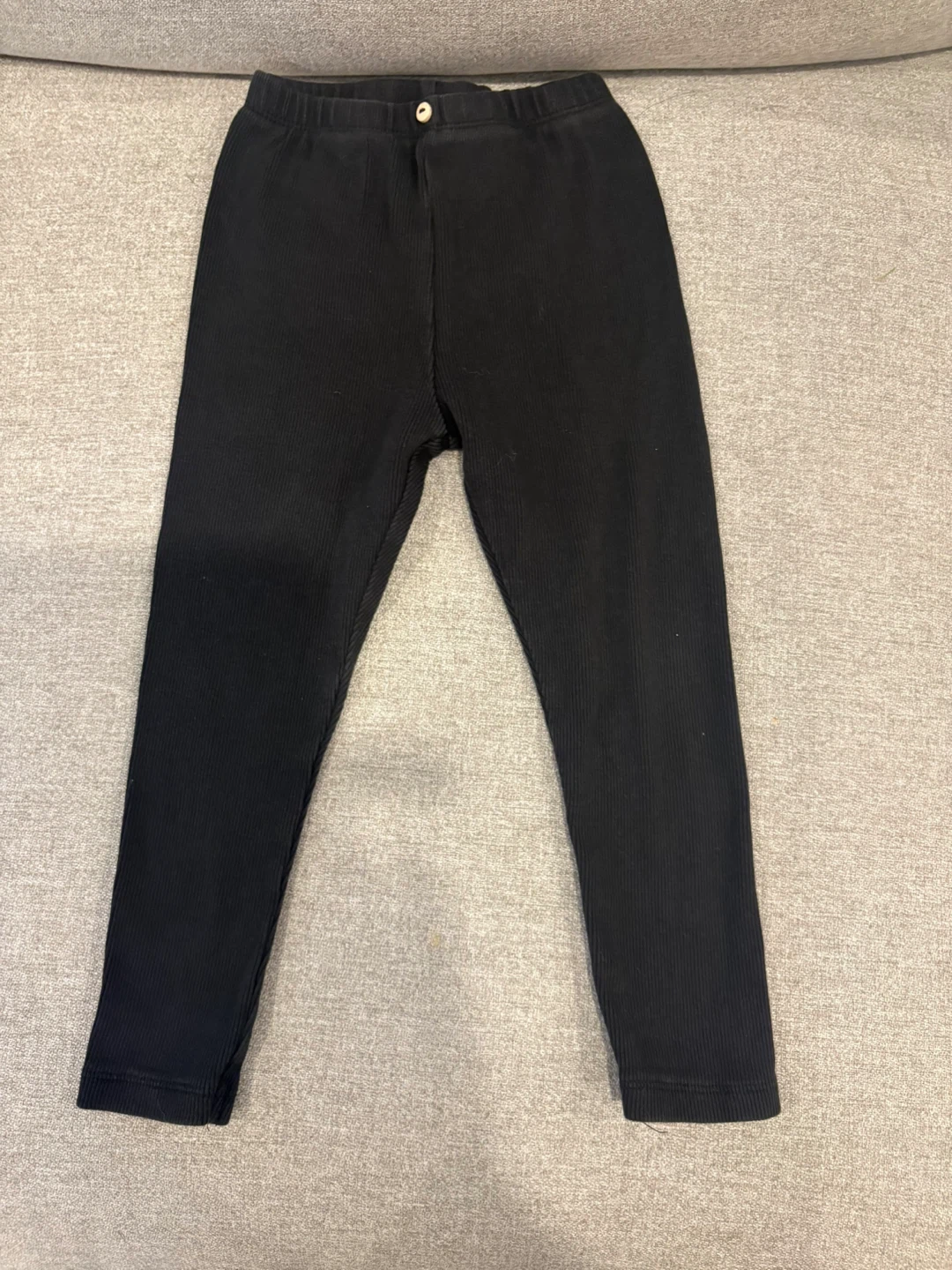 Zara Black Ribbed Leggings 3-4 Years