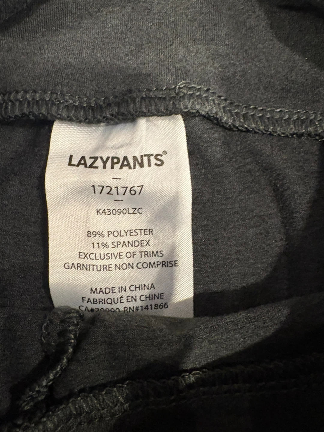 LazyPants Charcoal Grey Capris Size 3 - photo 2