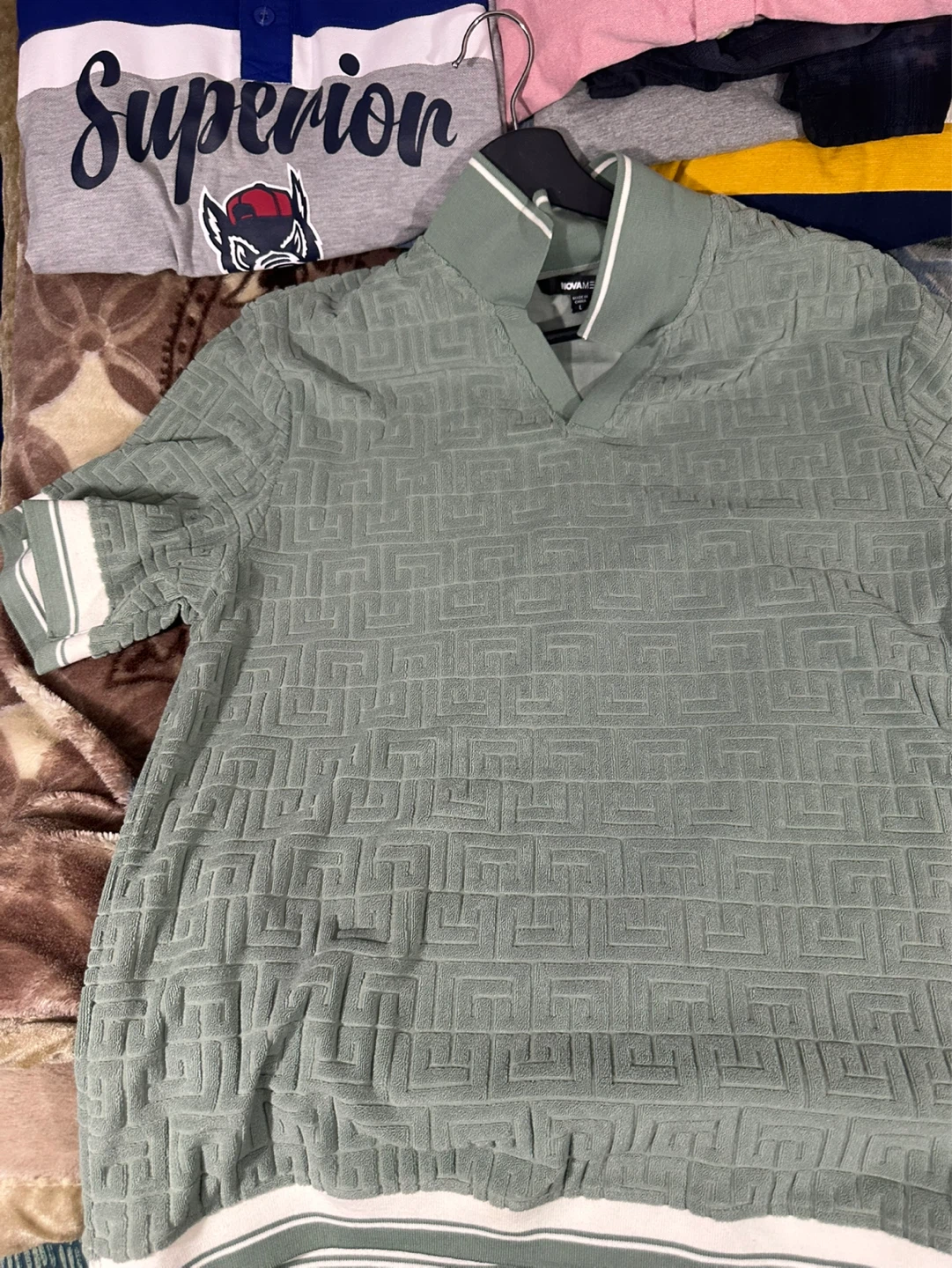 NOVA MEN Textured Polo Shirt - photo 5