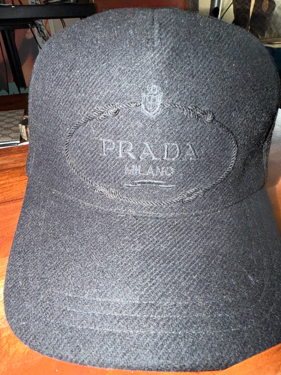 Prada Milano Black Baseball Cap