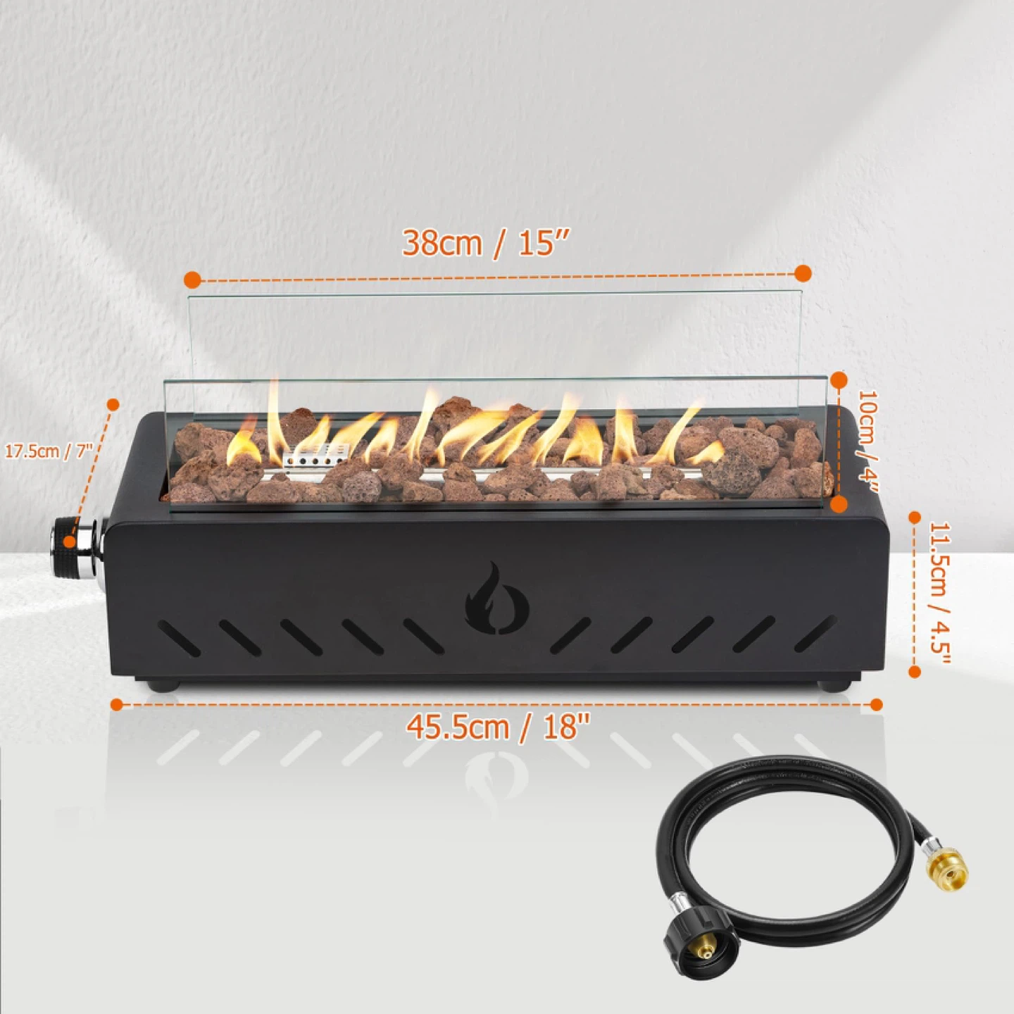 ONLYFIRE OUTDOOR LIVING Tabletop Gas Fire Pit with Lava Rock - photo 2