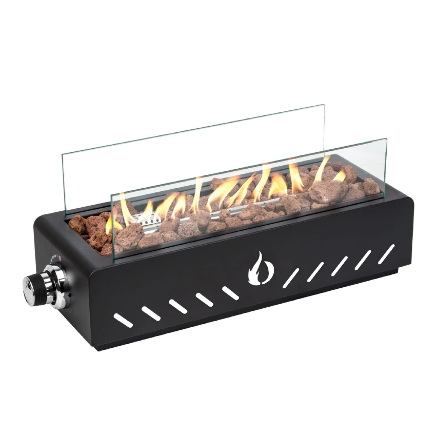 ONLYFIRE OUTDOOR LIVING Tabletop Gas Fire Pit with Lava Rock