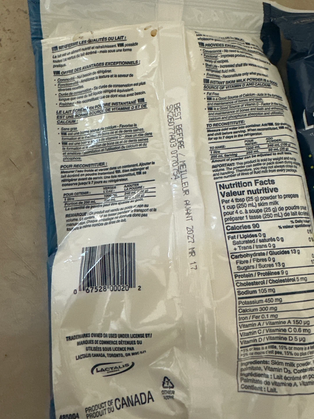VIM Instant Skim Milk Powder 500g - photo 2