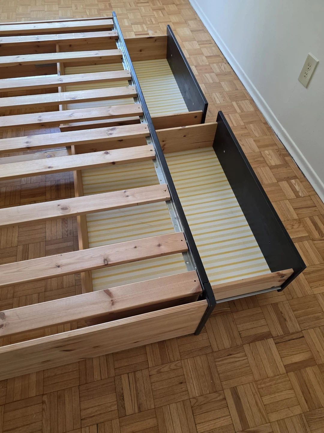 Twin Bed Frame with Storage Drawers - photo 3