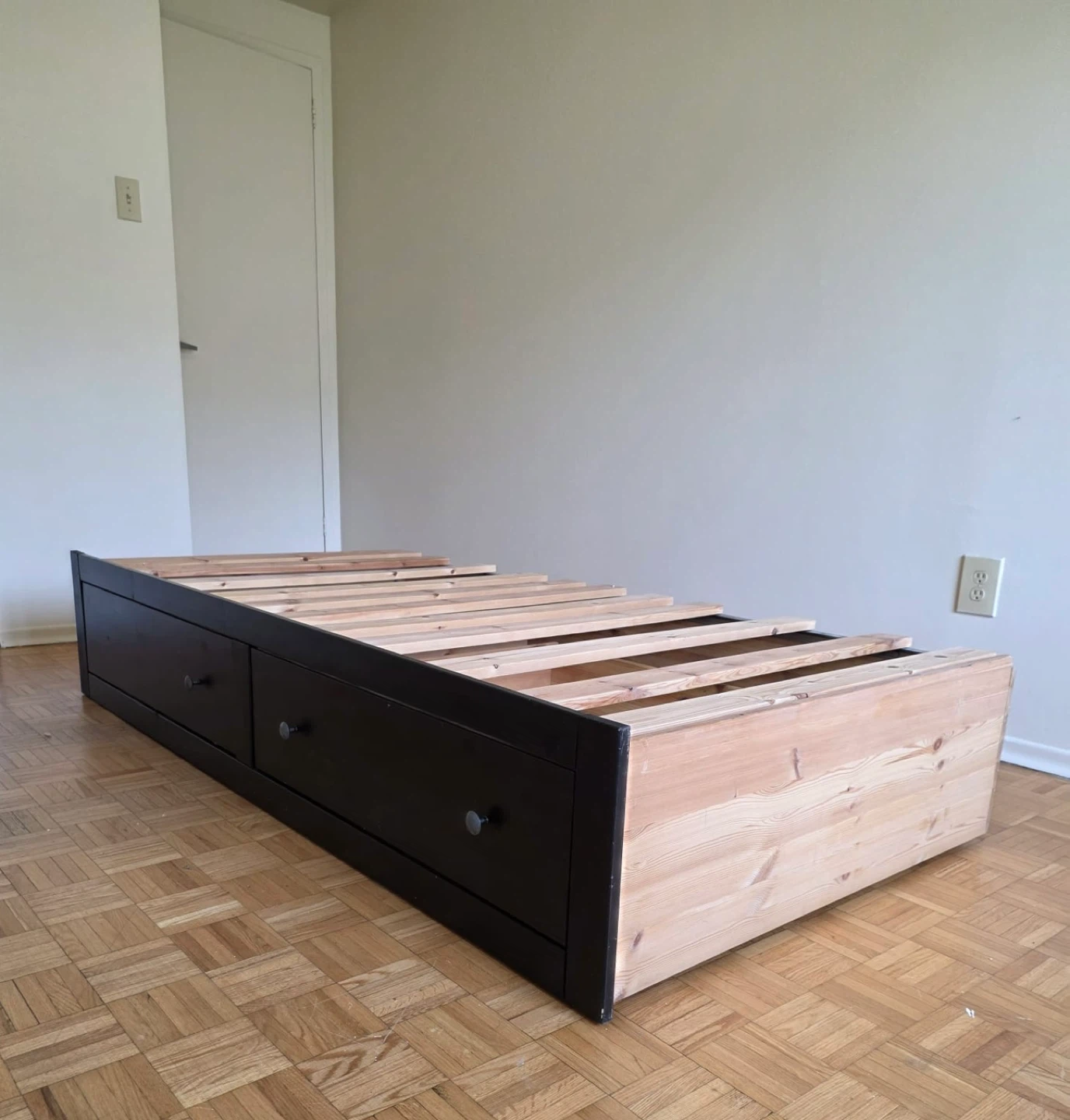 Twin Bed Frame with Storage Drawers - photo 2