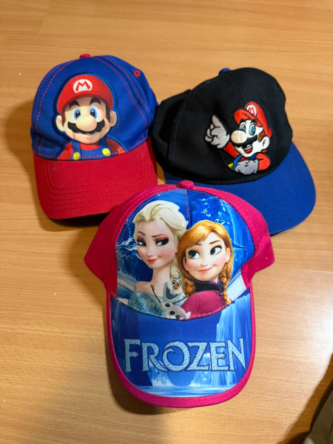 Kids Baseball Caps - Mario & Frozen Themes
