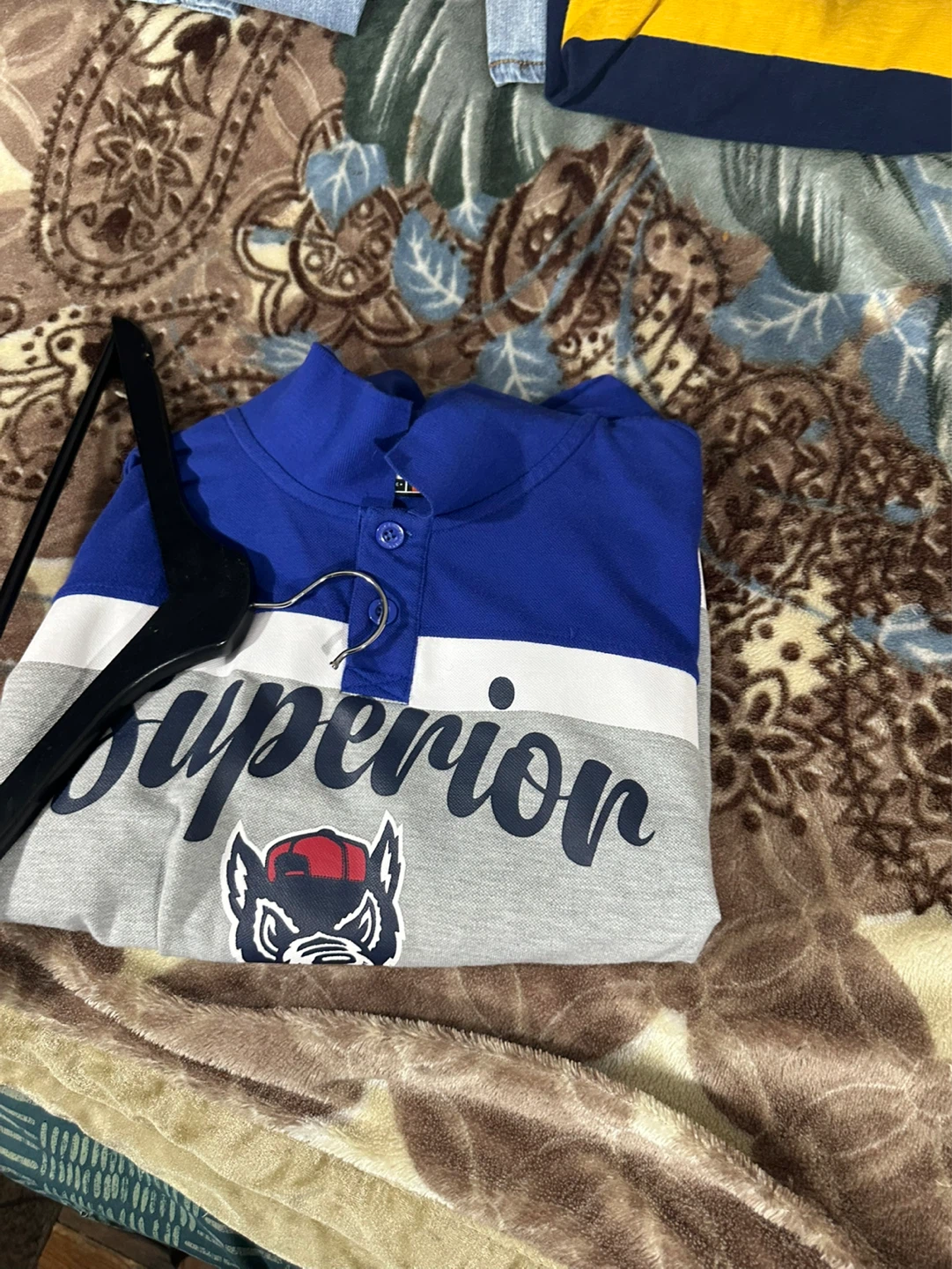 HUGE EXCHANGE Long Sleeve Rugby Shirt