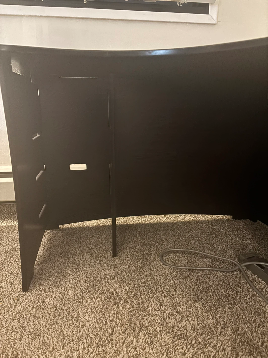 Dark Wood L-Shaped Desk - photo 2