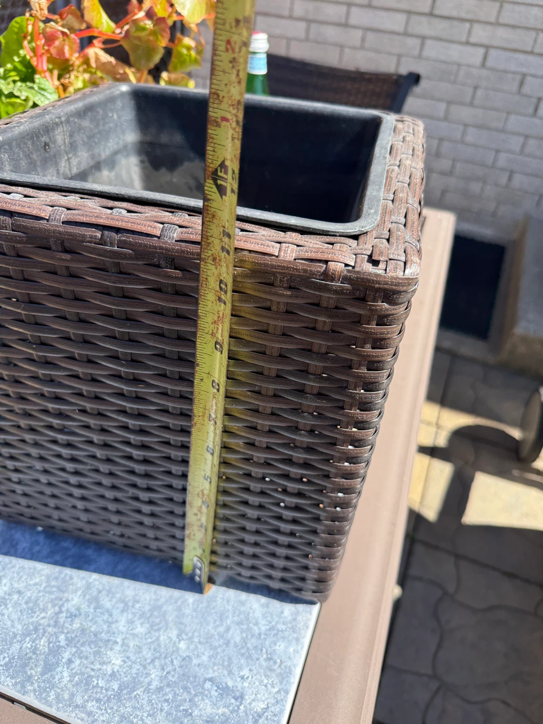 Brown Woven Square Planter 11” tall / wide - photo 5