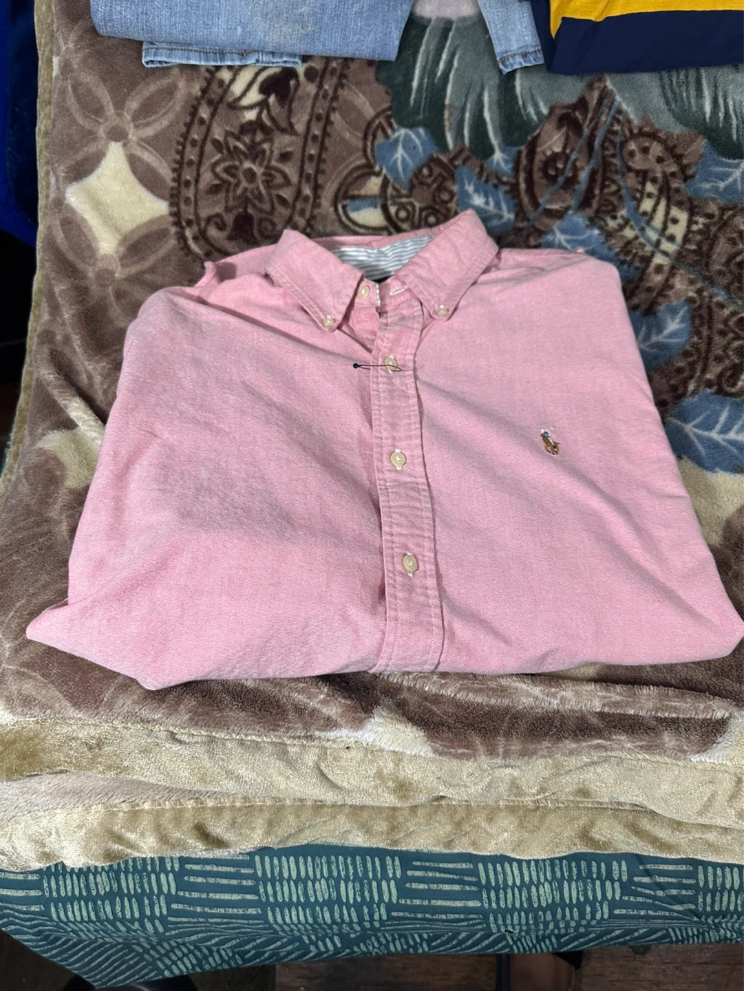 Polo Ralph Lauren Pink Classic Fit Button Down Shirt - Size L - photo 2
