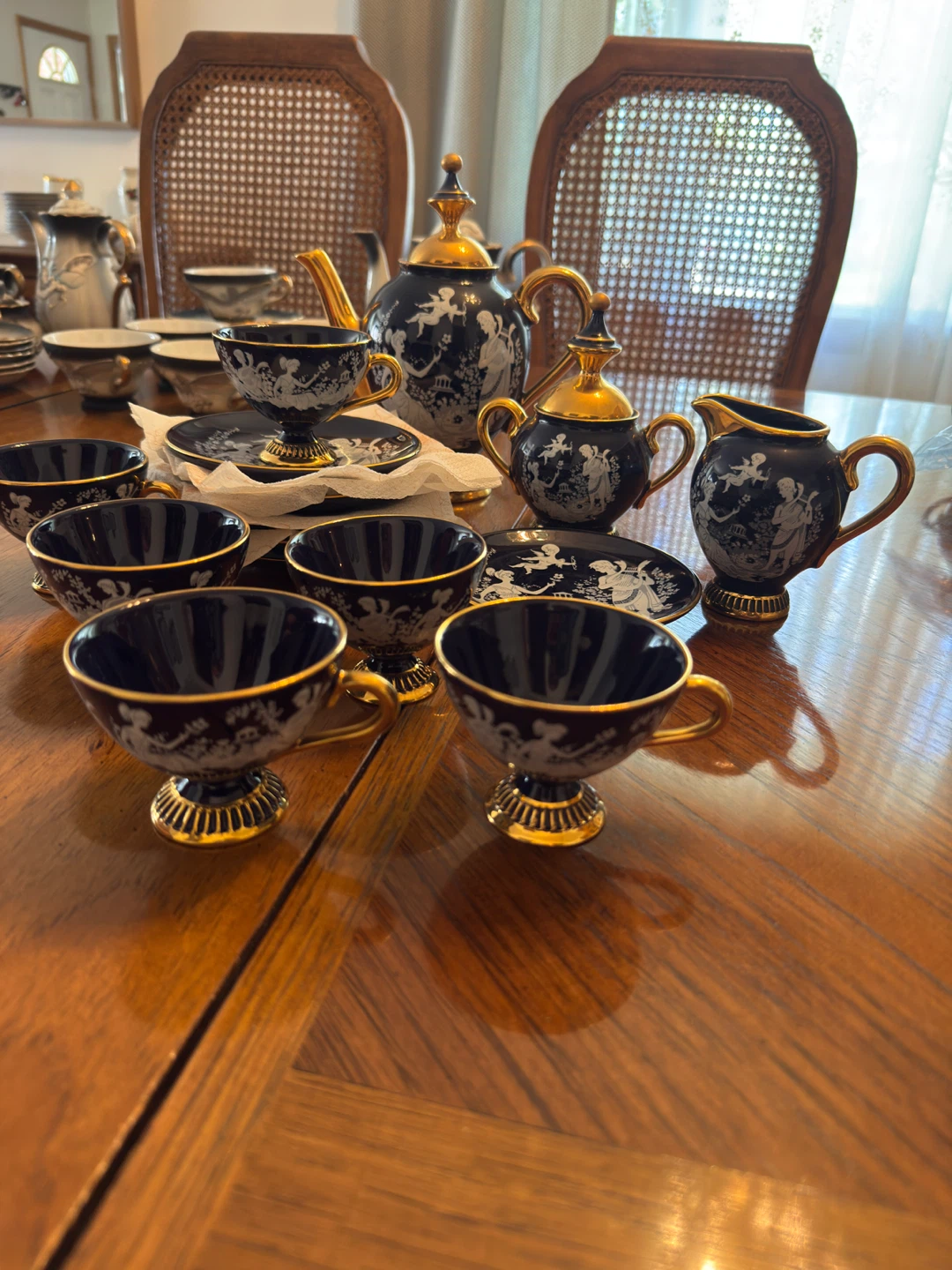 Hand Made Florentine Porcelain Tea Set
