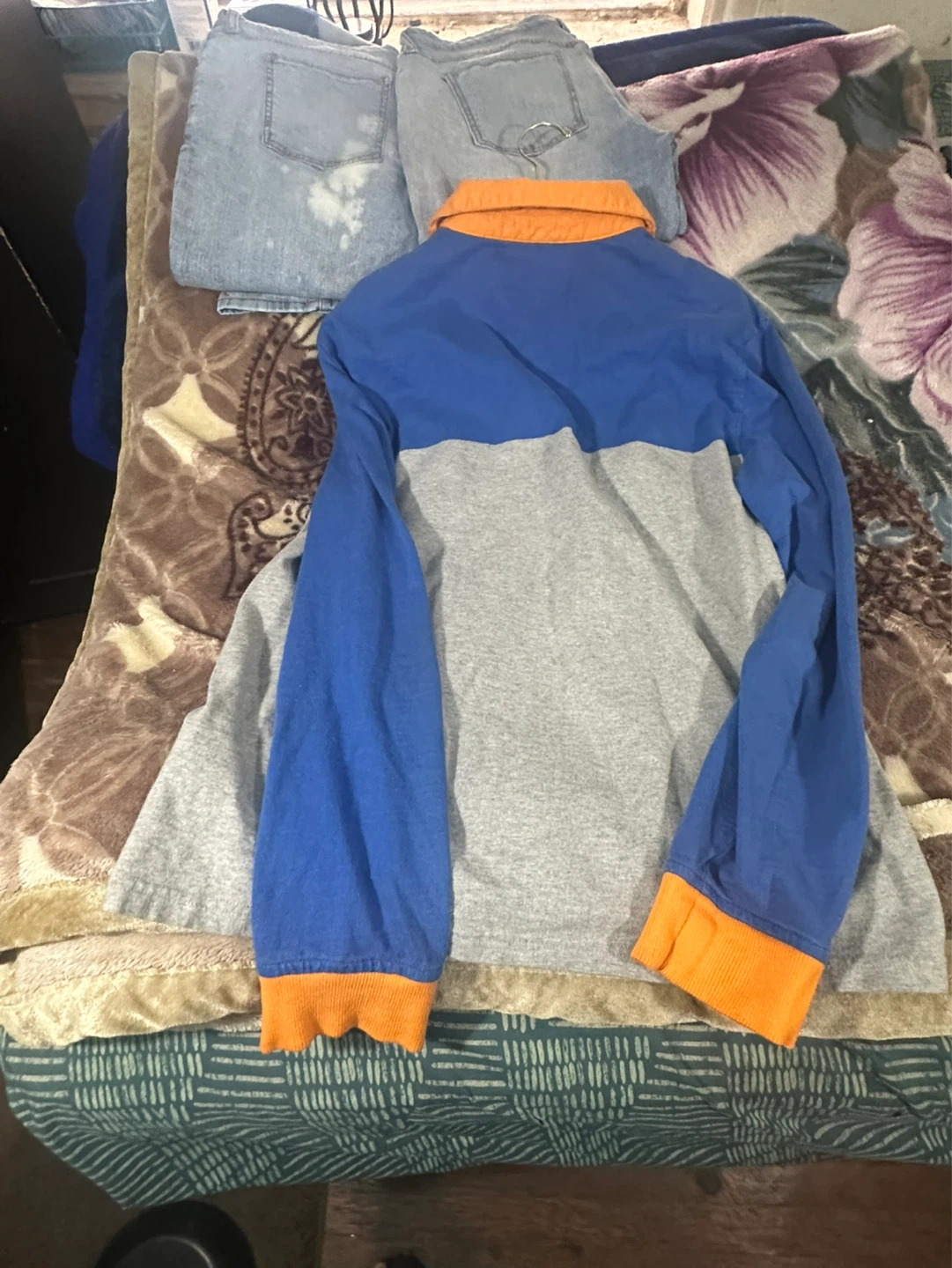Calvin Klein Jeans Colorblock Long Sleeve Polo Shirt - photo 3