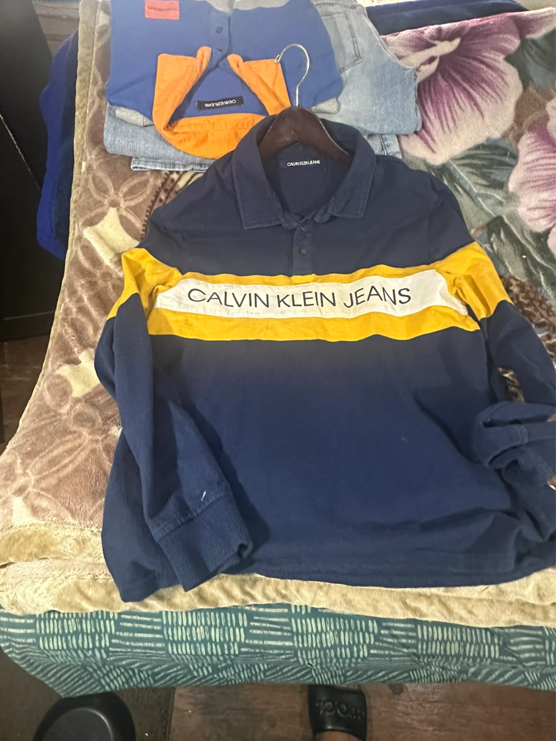 Calvin Klein Jeans Long Sleeve Polo Shirt - photo 2