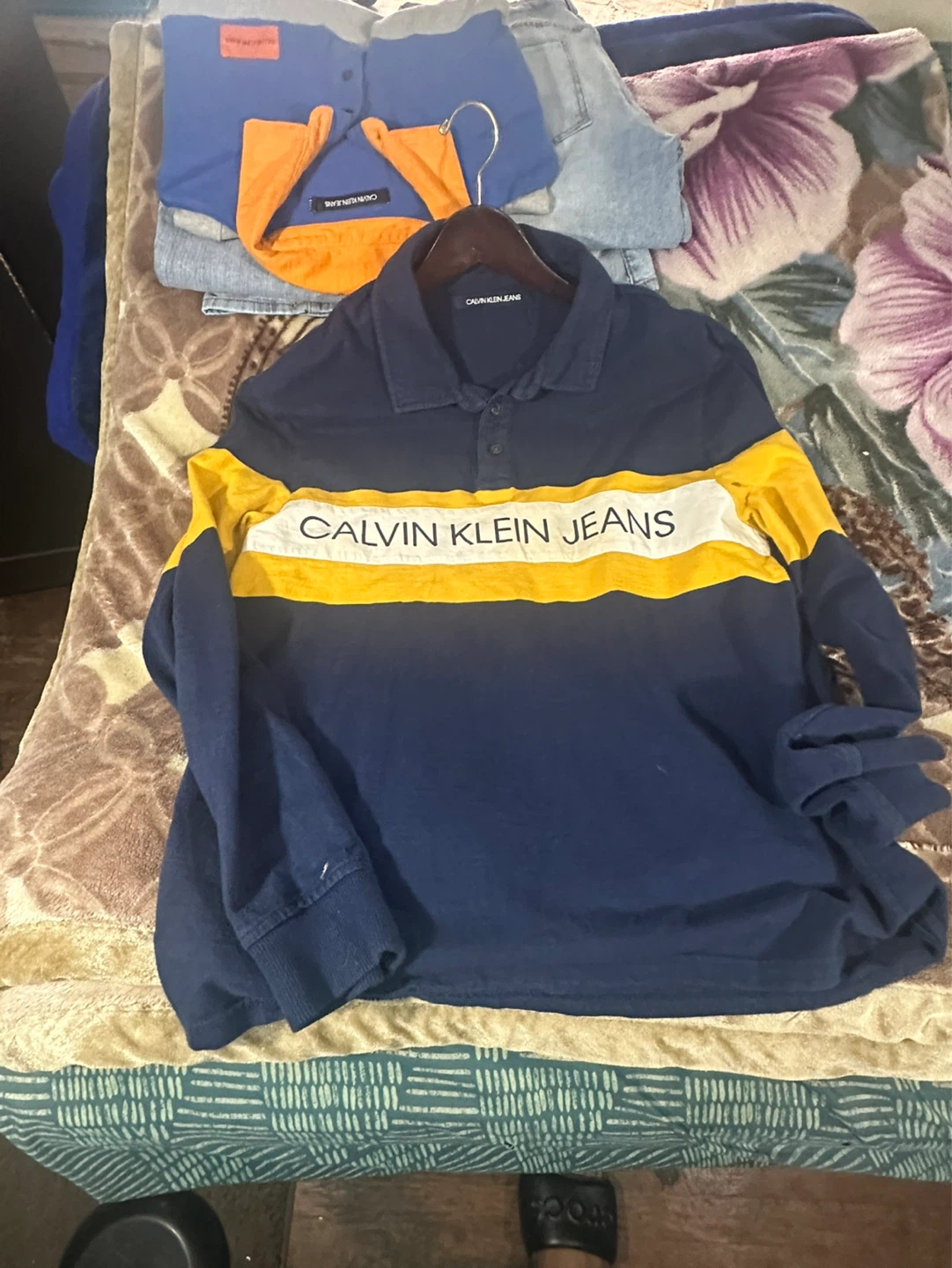Calvin Klein Jeans Long Sleeve Polo Shirt