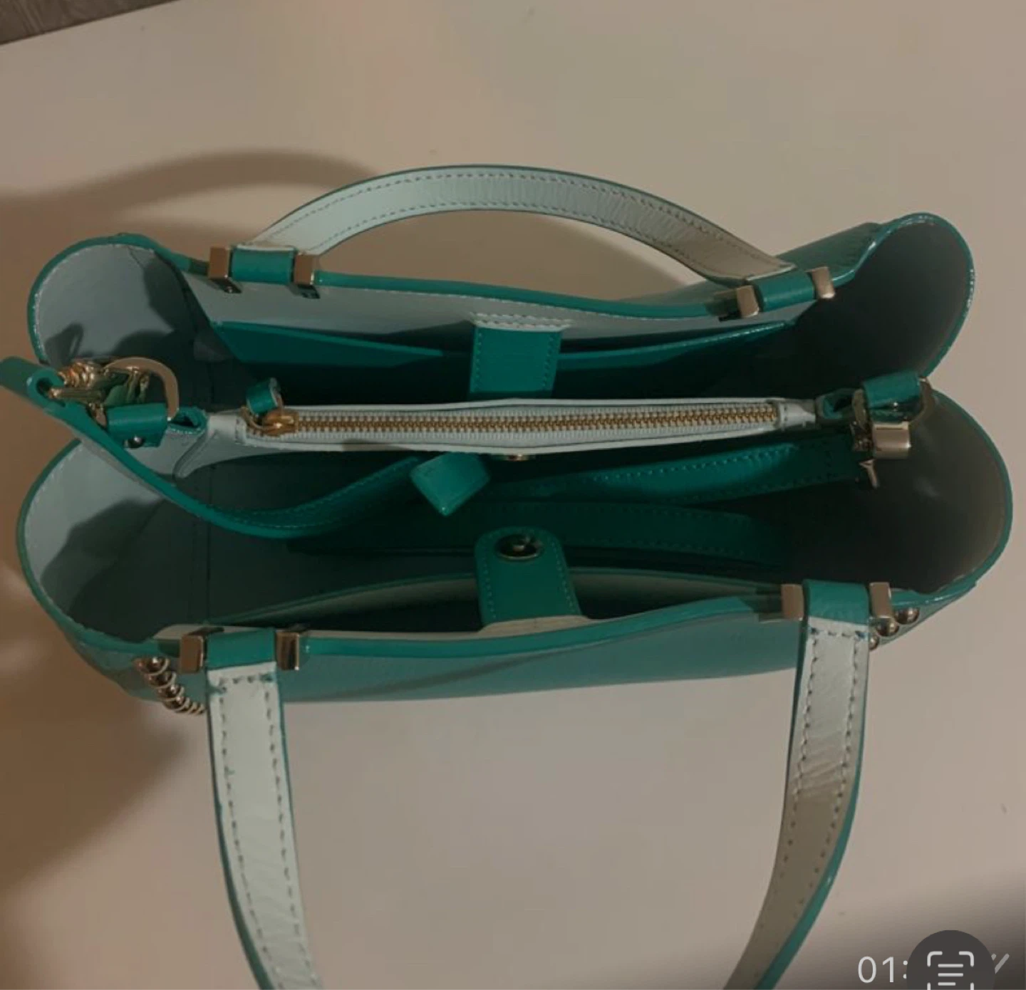 Kate Spade Teal Leather Studded Tote Bag - photo 3
