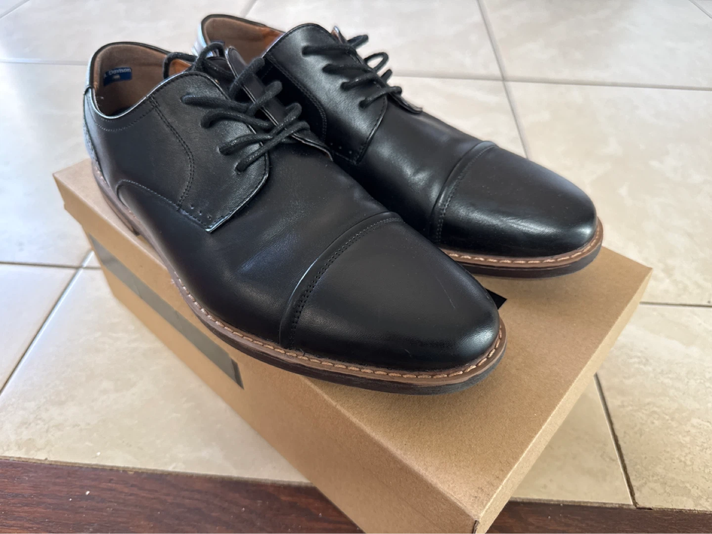 Nunn Bush Black Cap Toe Oxford Shoes Size 9