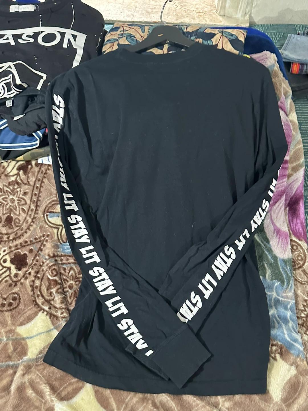Rebel Minds "Stay Lit" Long Sleeve T-Shirt - Black - Large - photo 2