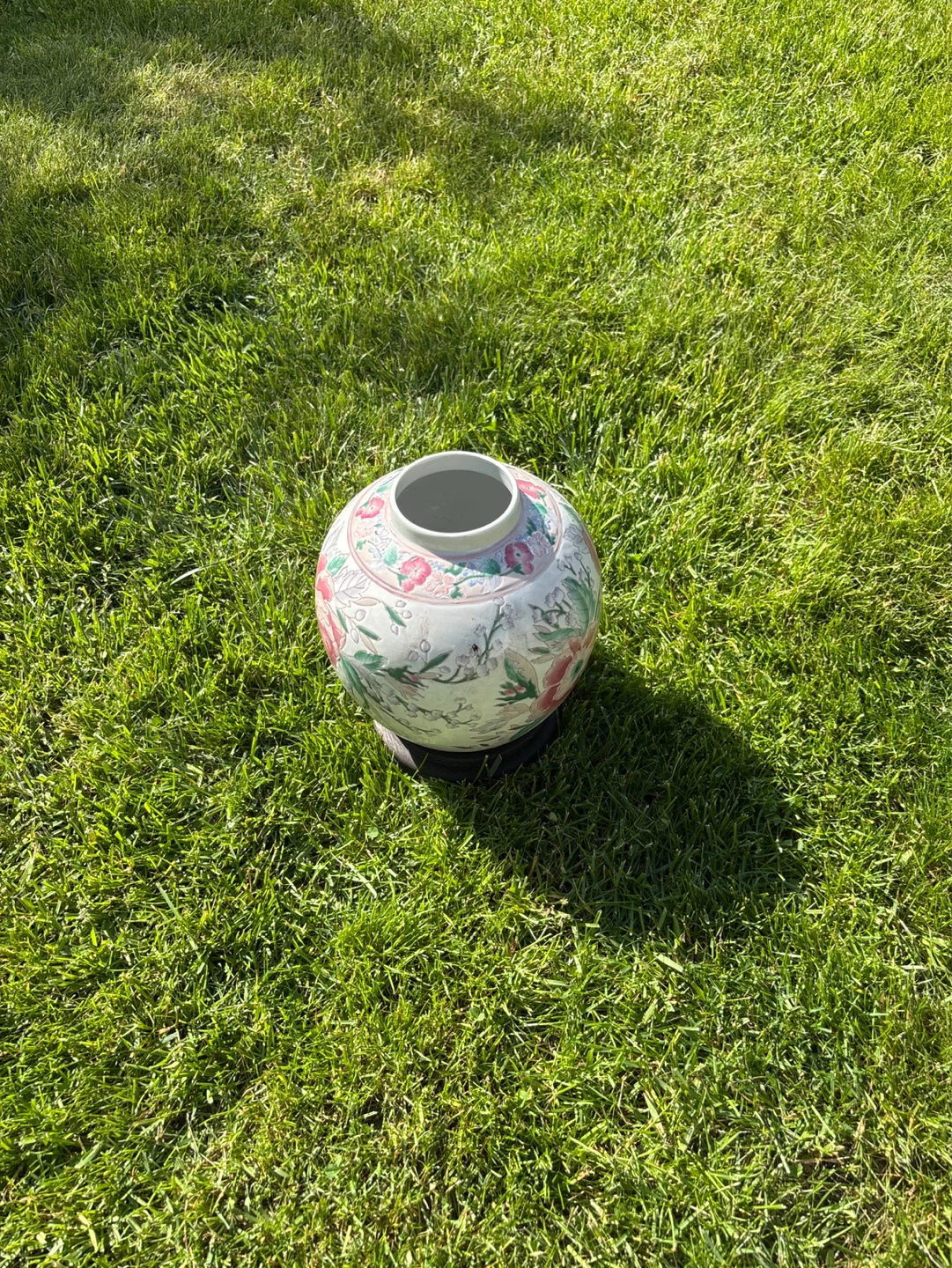Decorative Ceramic Vase with Floral Pattern
