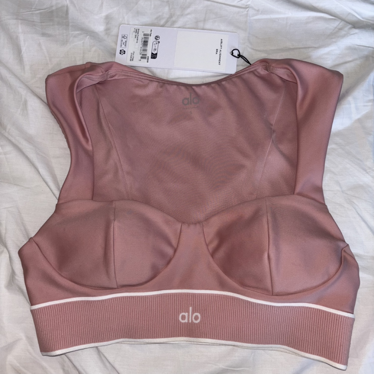 Alo Airlift Alignment Bra - Pink, Size S