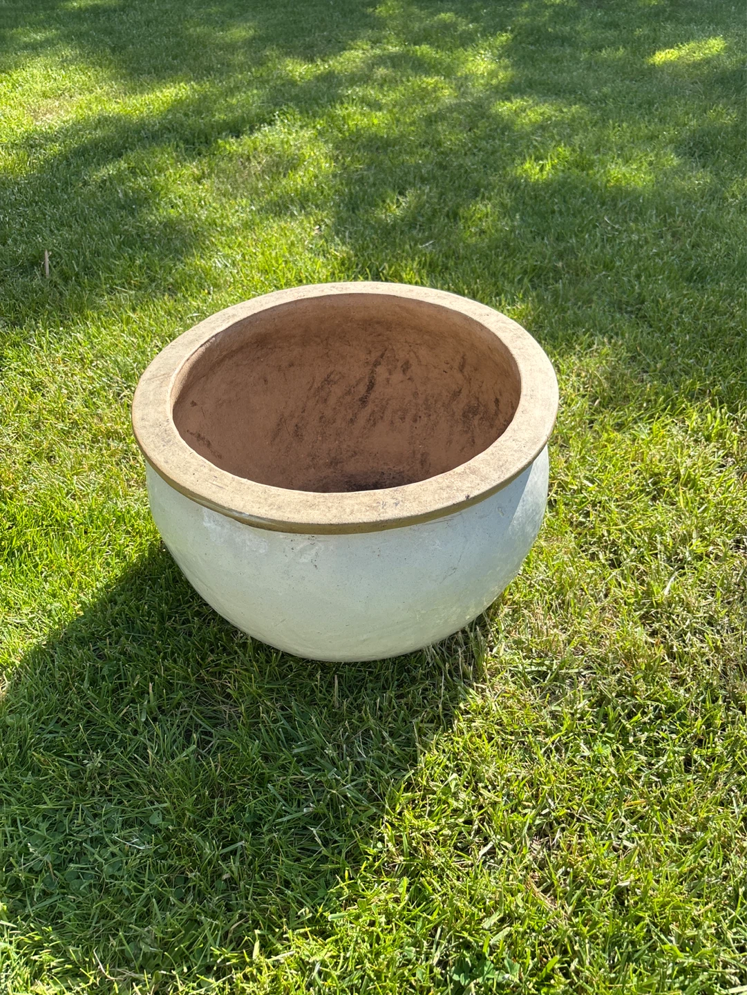 Large White Ceramic Planter Pot