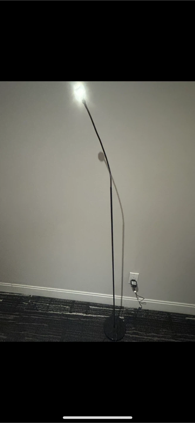 Black Floor Lamp with Foot Switch