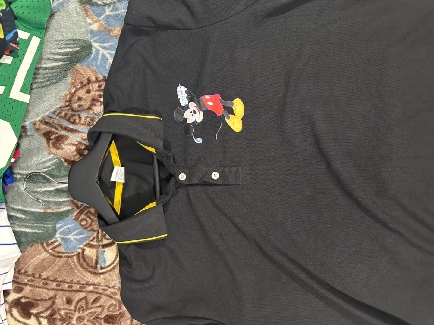 Black Mickey Mouse Golf Polo Shirt Size L - photo 5