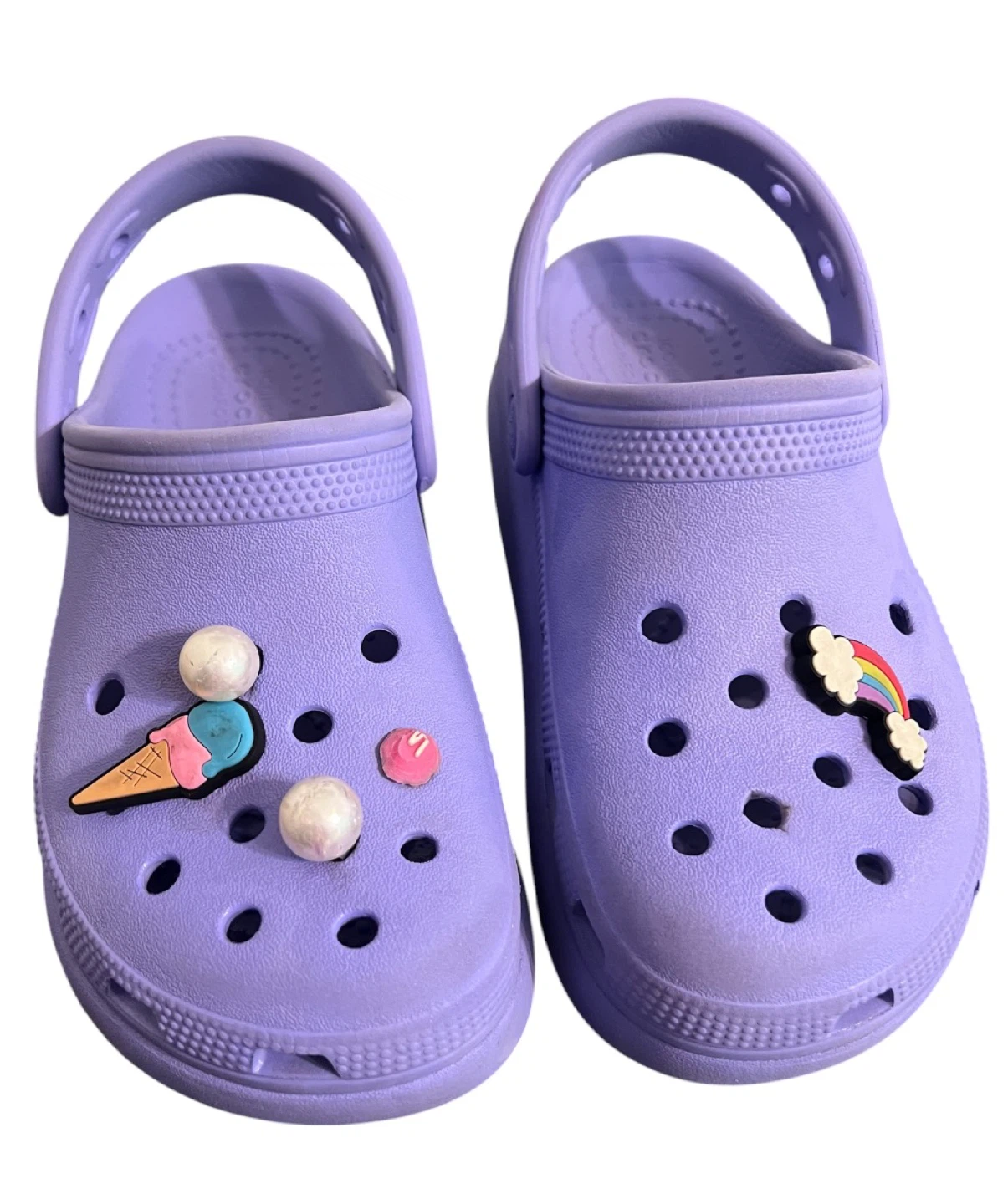 Girls Crocs Classic Platform Clog – Lavender Purple | Size J1 - photo 2