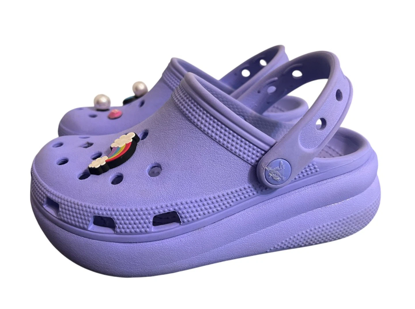Girls Crocs Classic Platform Clog – Lavender Purple | Size J1 - photo 3