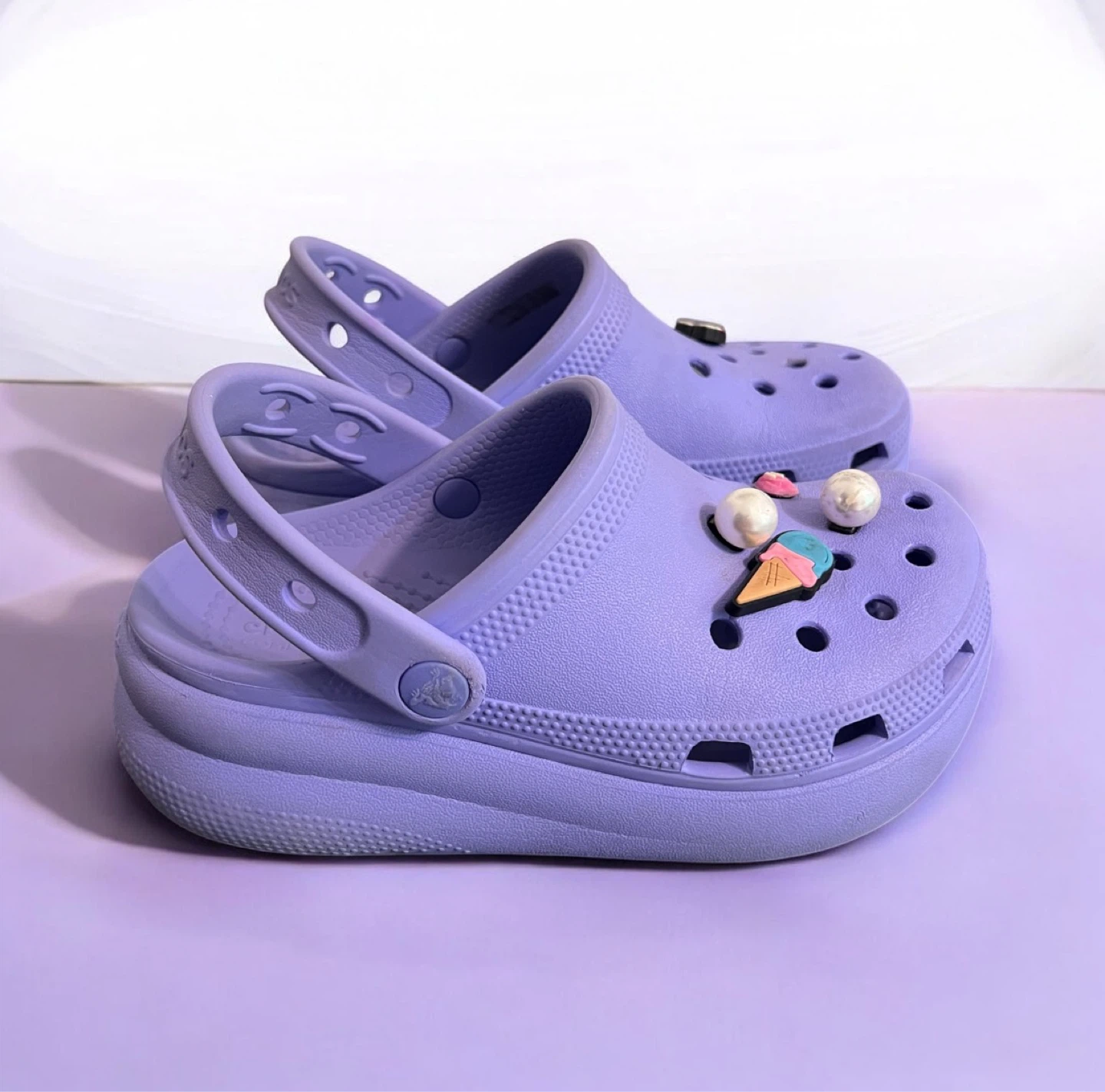 Girls Crocs Classic Platform Clog – Lavender Purple | Size J1
