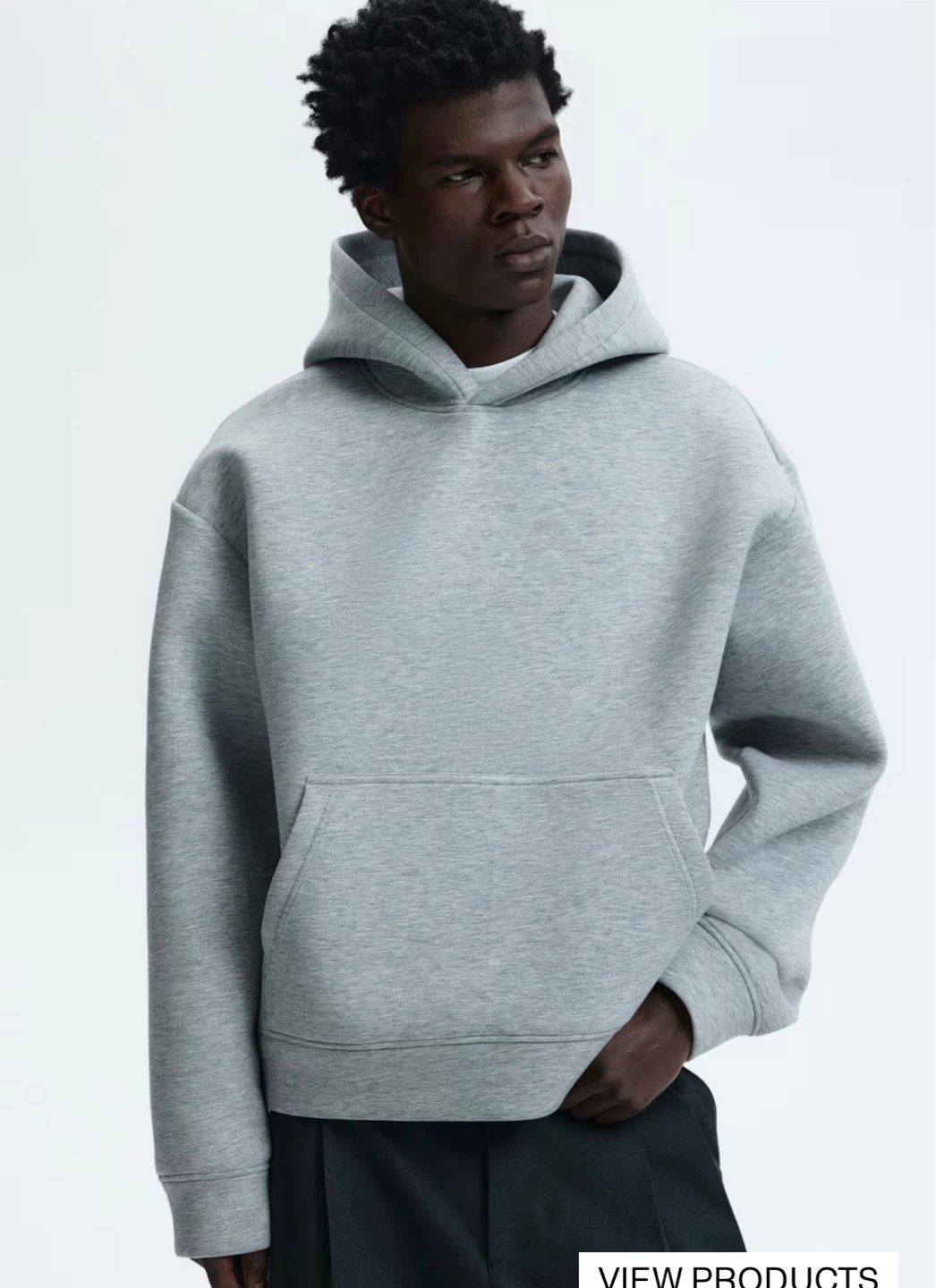 H&M Grey Loose Fit Scuba Hoodie - Size S - photo 4