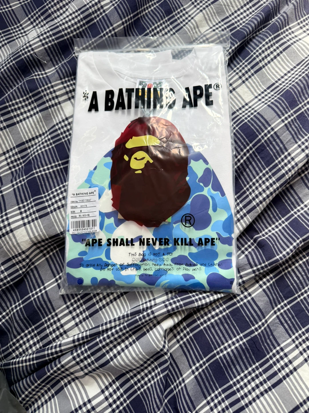 A Bathing Ape BAPE CAMO Shark Logo T-Shirt