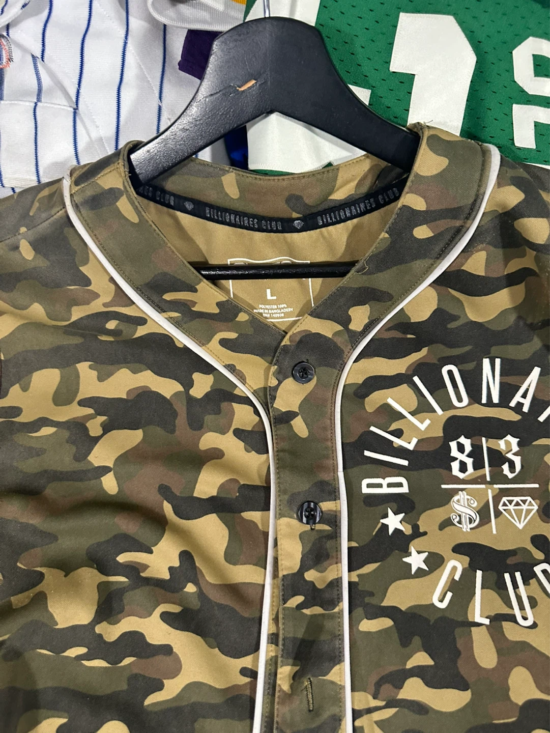 Billionaires Club Camo Baseball Jersey - photo 4
