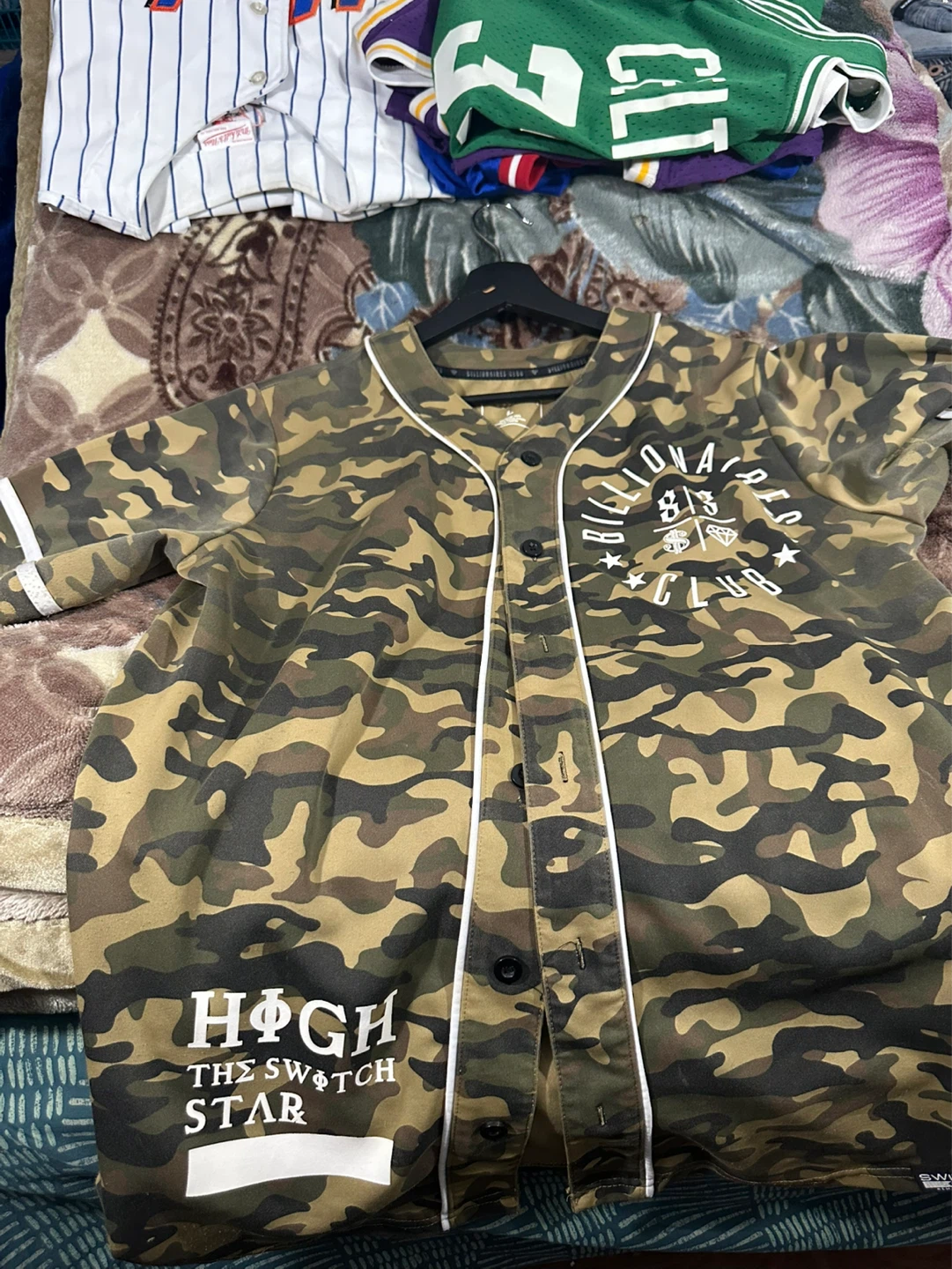 Billionaires Club Camo Baseball Jersey - photo 2