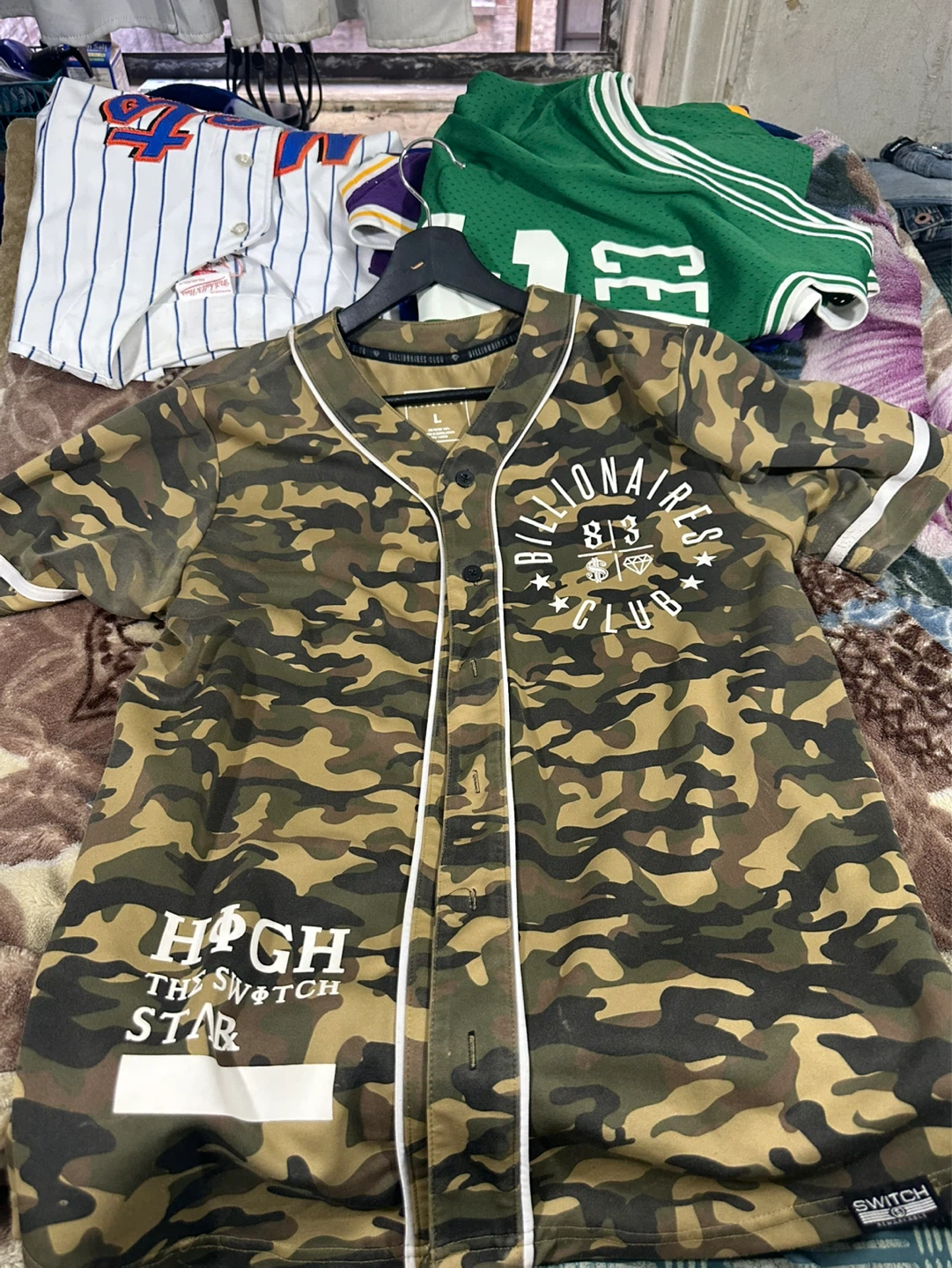 Billionaires Club Camo Baseball Jersey - photo 3
