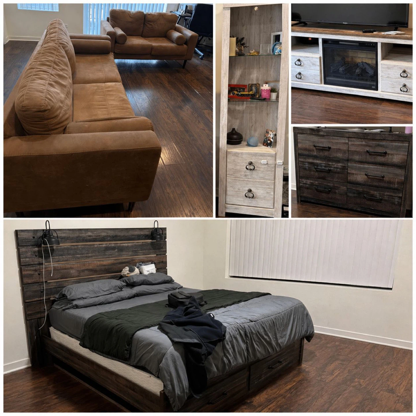 Brown Suede Sectional Sofa