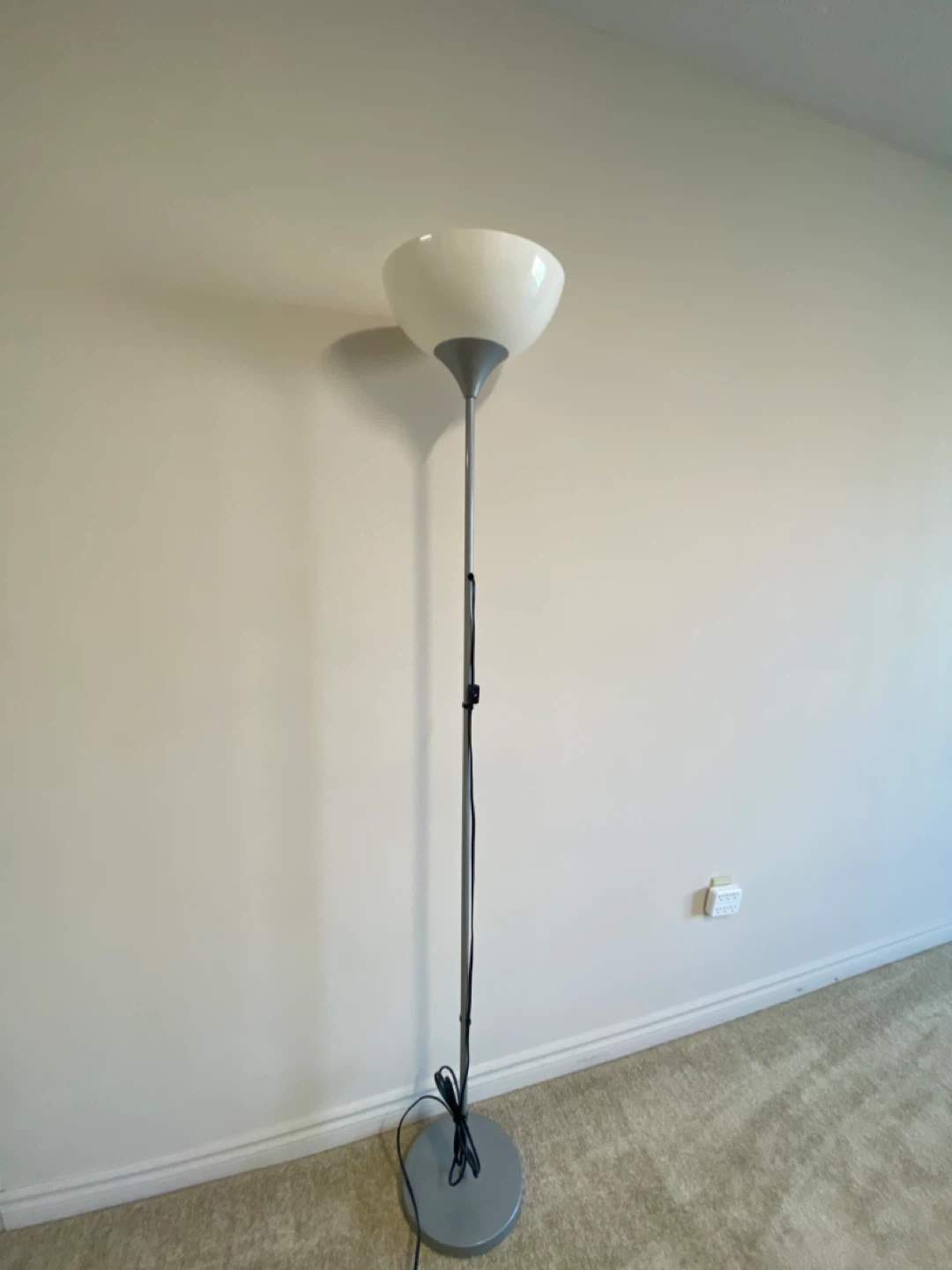 Ikea White and Grey Floor Lamp