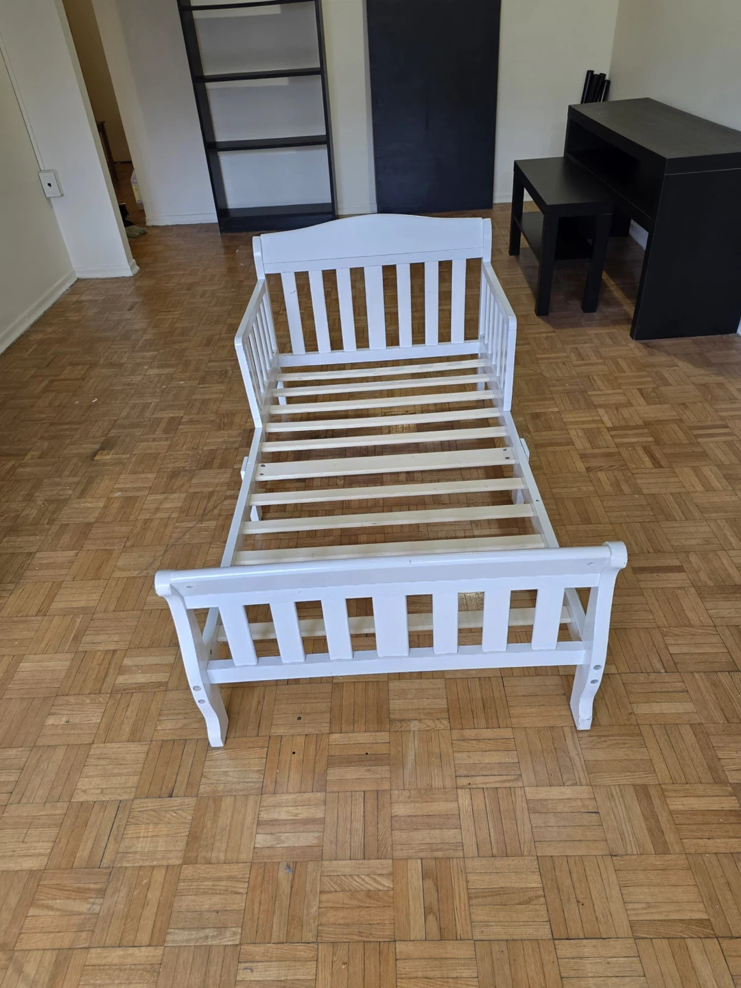 White Toddler Bed with Rails - With Mattress - photo 5