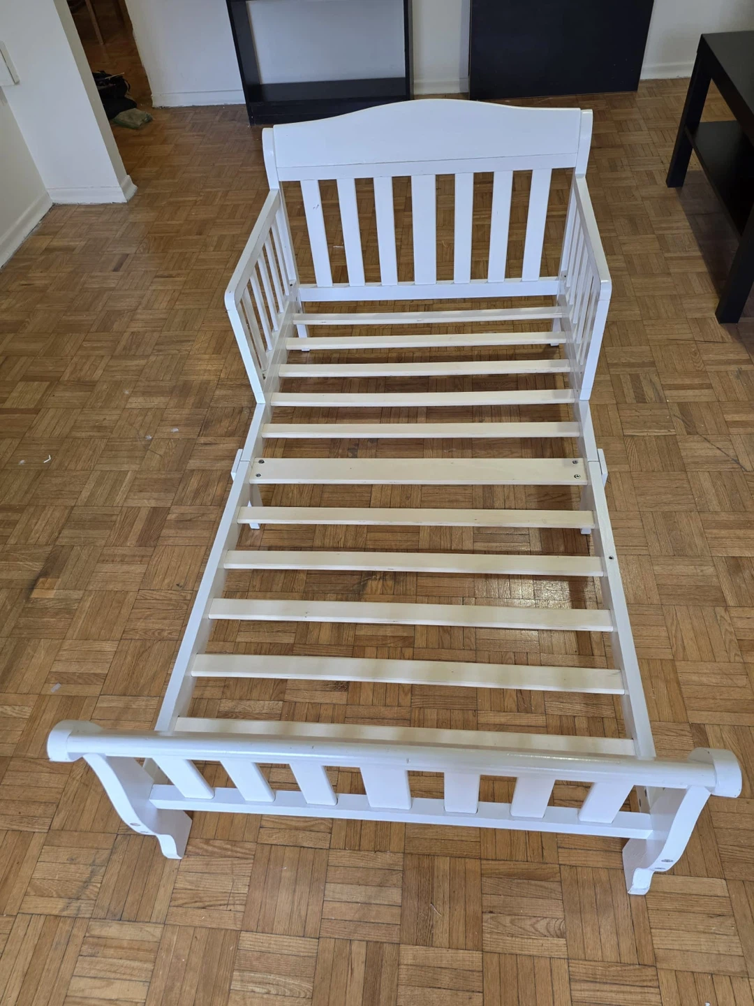 White Toddler Bed with Rails - With Mattress - photo 3