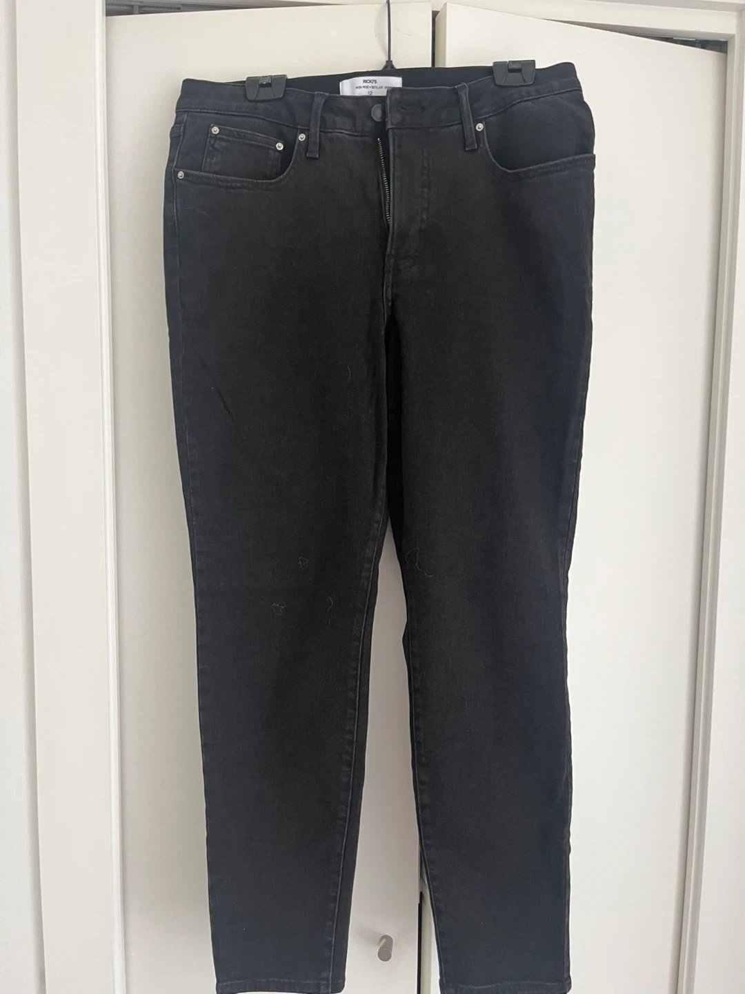 Rickis High Rise Regular Skinny Jeans - Black - Size 12