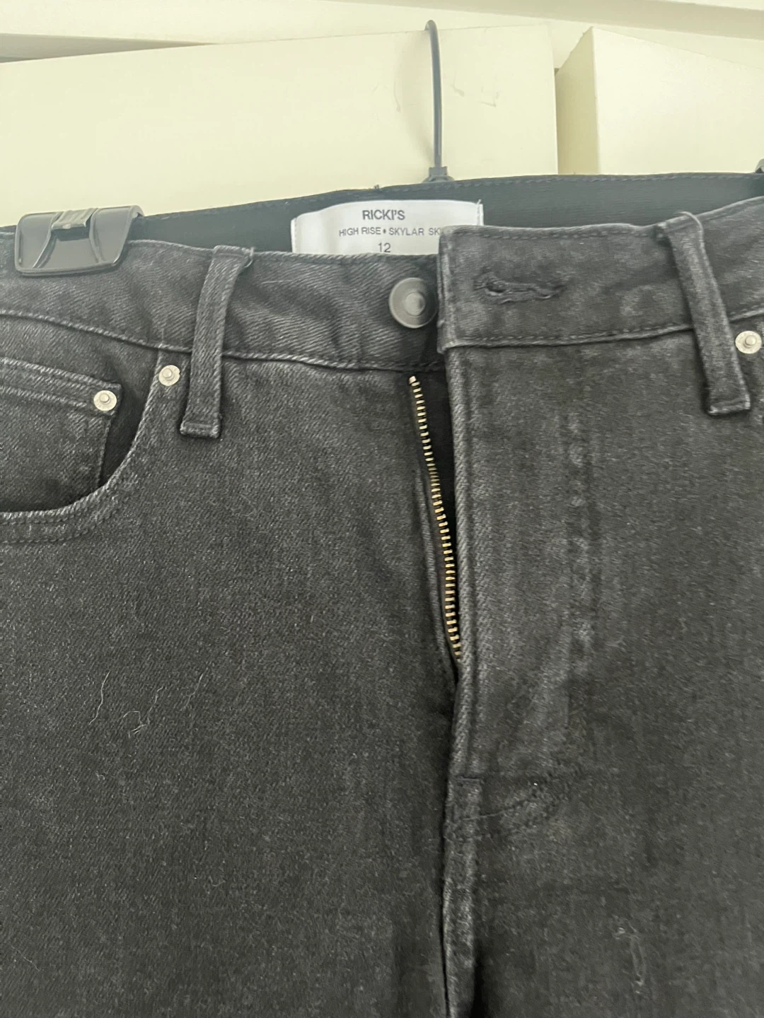 Rickis High Rise Regular Skinny Jeans - Black - Size 12 - photo 3