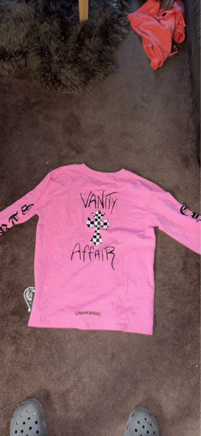 Chrome Hearts Pink Long Sleeve T-Shirt size small - photo 2