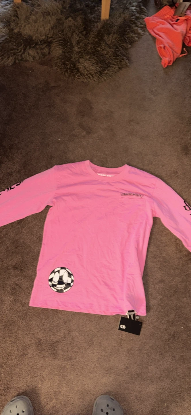 Chrome Hearts Pink Long Sleeve T-Shirt size small - photo 3