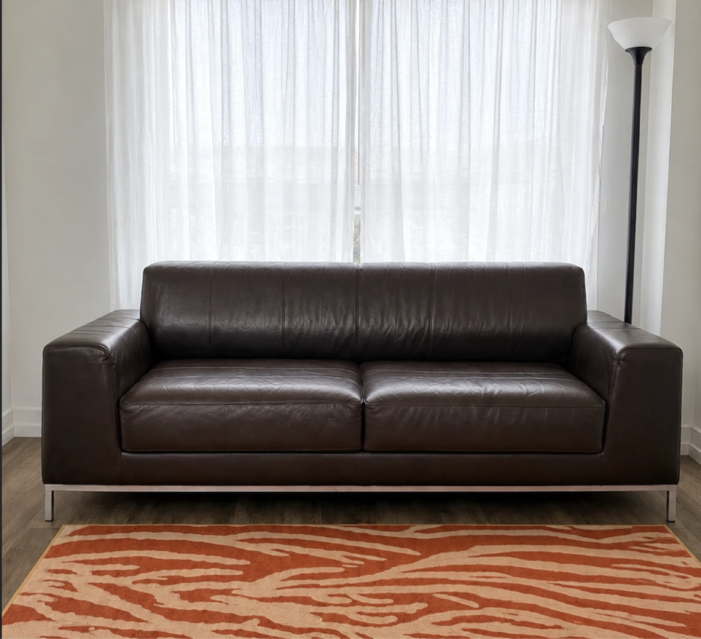 Brown Leather Sofa