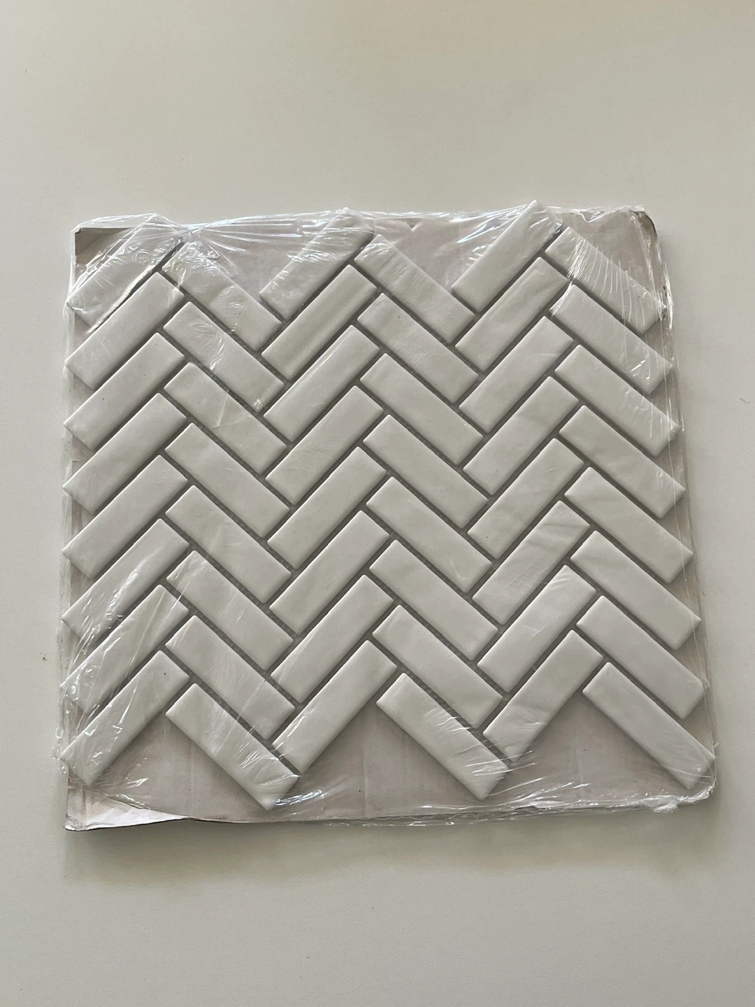 Brand New MSI Retro Herringbone Bianco Glossy White Mosaic Tiles