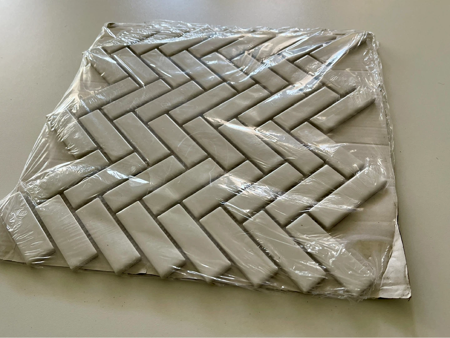 Brand New MSI Retro Herringbone Bianco Glossy White Mosaic Tiles - photo 5