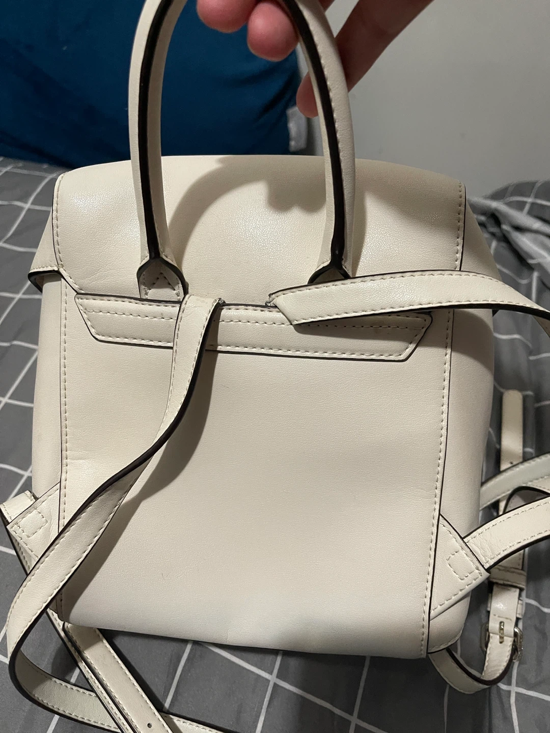 DKNY Cream Leather Backpack - photo 2