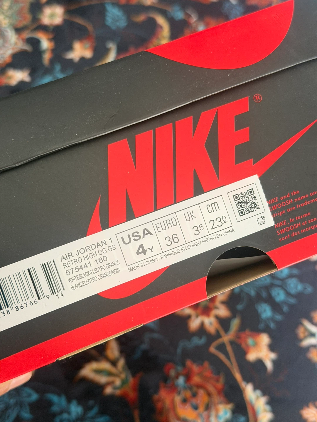 NEW Nike Air Jordan 1 Retro High OG GS Electro Orange - photo 3